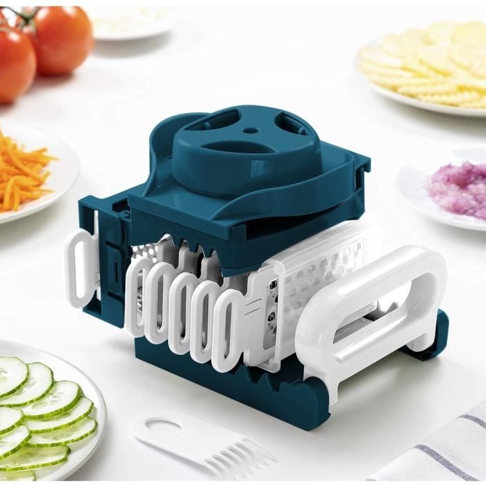 Foldable mandolin - ARTHUR MARTIN - AMM530 - 6 in 1 - 3 grater blades and 3 vegetable cutting blades - Stainless steel