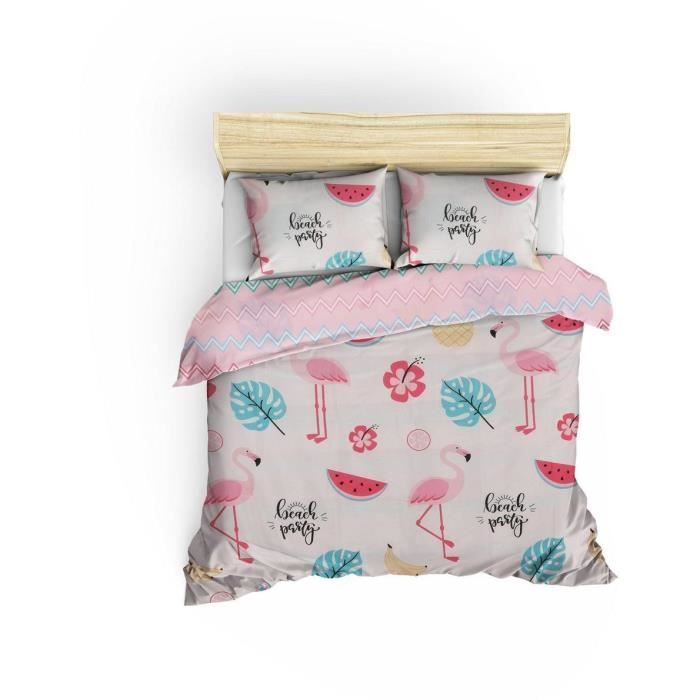 Bedding Set - 1 duvet cover 220 x 240 cm + 2 pillowcases 60 x 60 cm - 65% cotton, 35% polyester - White