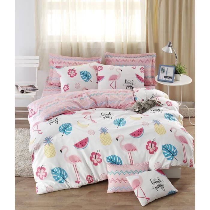 Bedding Set - 1 duvet cover 220 x 240 cm + 2 pillowcases 60 x 60 cm - 65% cotton, 35% polyester - White