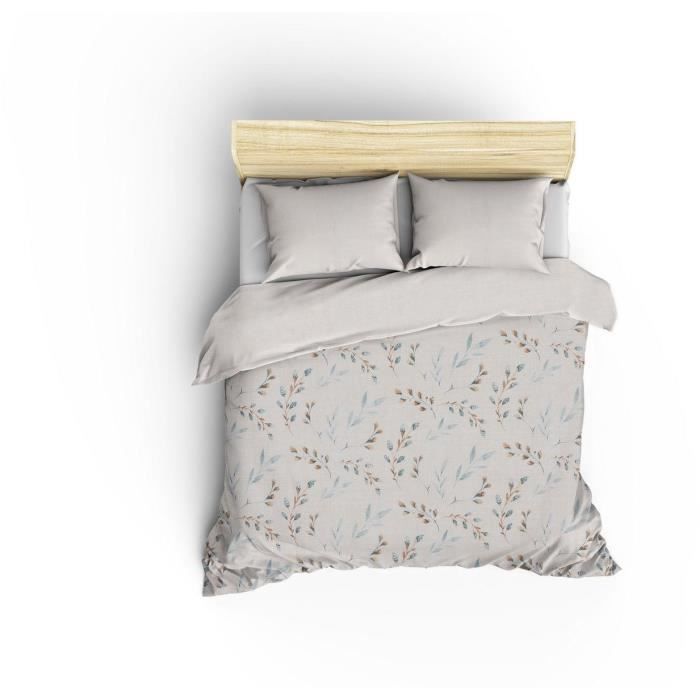 Bedding set - 1 duvet cover 220 x 240 cm + 2 pillowcases 60 x 60 cm - 100% cotton - Mint