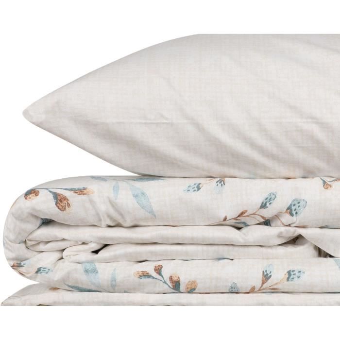 Bedding set - 1 duvet cover 220 x 240 cm + 2 pillowcases 60 x 60 cm - 100% cotton - Mint