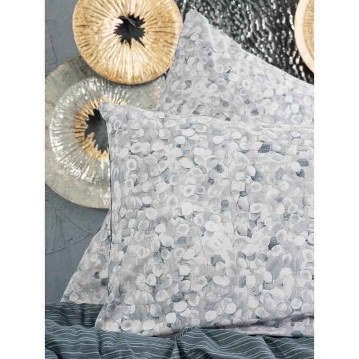 Bedding set - 1 duvet cover 220 x 240 cm + 2 pillowcases 60 x 60 cm - 100% cotton - Anthracite