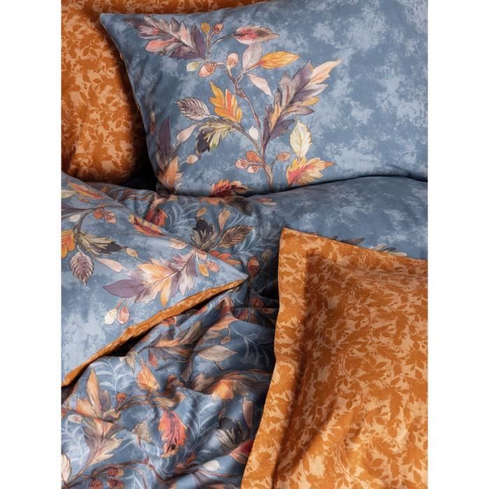 Bedding set - 1 duvet cover 220 x 240 cm + 2 pillowcases 60 x 60 cm - 100% cotton - Mustard