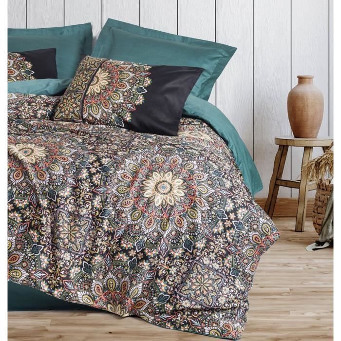 Bedding set - 1 duvet cover 220 x 240 cm + 2 pillowcases 60 x 60 cm - 100% cotton satin - Essence
