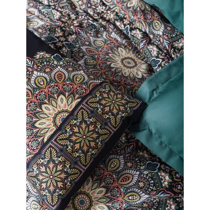 Bedding set - 1 duvet cover 220 x 240 cm + 2 pillowcases 60 x 60 cm - 100% cotton satin - Essence