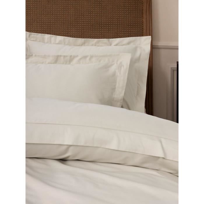 Bedding set - 1 duvet cover 220 x 240 cm + 2 pillowcases 60 x 60 cm - 100% cotton satin - Beige
