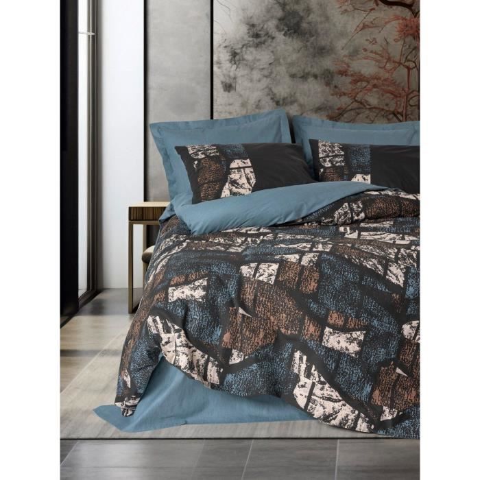 Bedding set - 1 duvet cover 220 x 240 cm + 2 pillowcases 60 x 60 cm - 100% cotton - Green