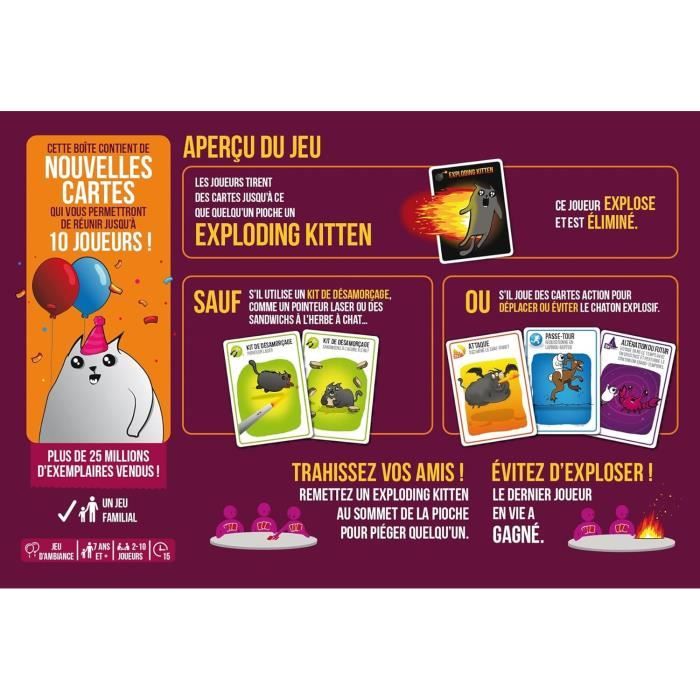 Party game - ASMODEE - Exploding Kittens: Festive Edition - For Adults - Duration 15 min