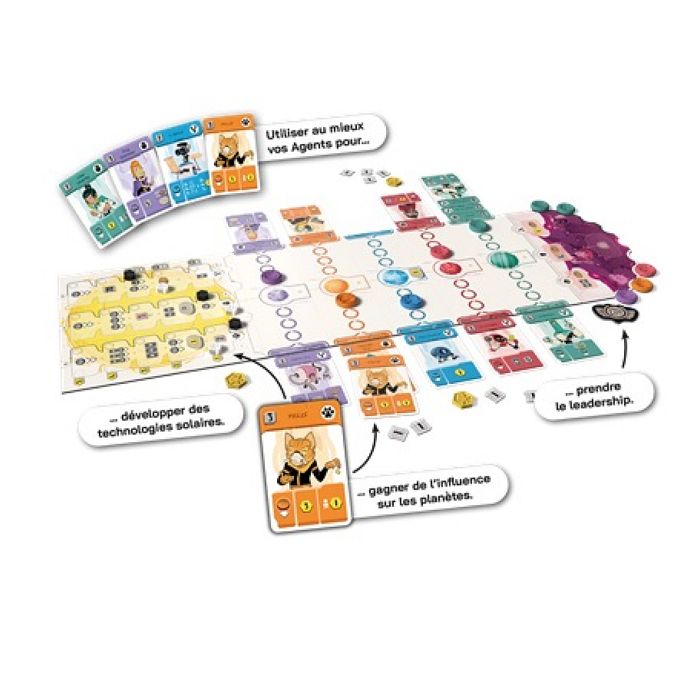 Board Game - ASMODEE - Zenith - 2-4 players - Ages 10+ - Tactical "tug-of-war" showdown