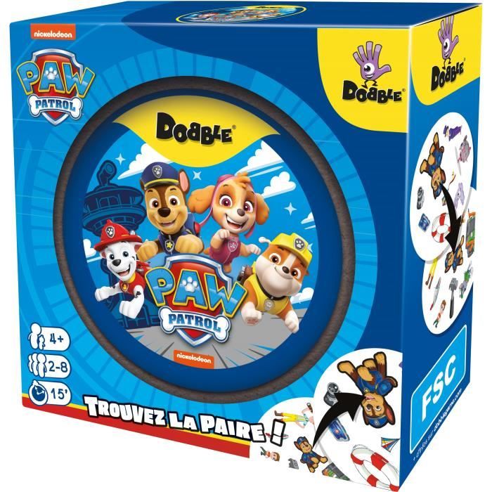 Dobble: Paw Patrol|Zygomatic - Board game - 5 mini-games - from 6 years old