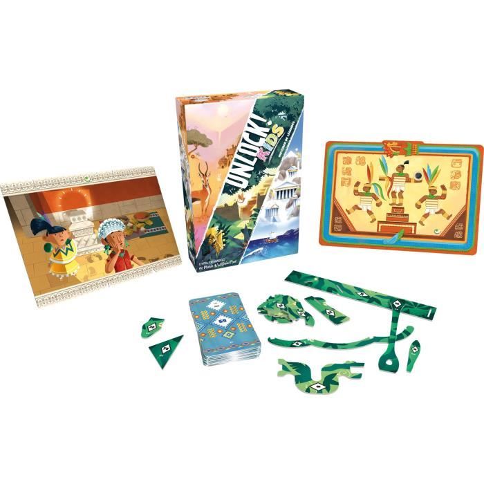 Unlock! Kids Stories Myths|Asmodee - Escape Game - 3 stories each 2 adventures - From 6 years old