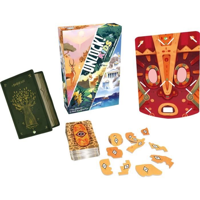 Unlock! Kids Stories Myths|Asmodee - Escape Game - 3 stories each 2 adventures - From 6 years old