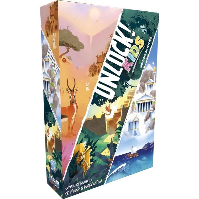 Unlock! Kids Stories Myths|Asmodee - Escape Game - 3 stories each 2 adventures - From 6 years old