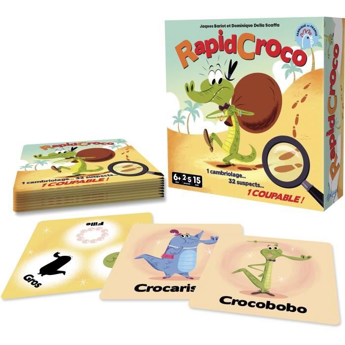 RapidCroco - Asmodee - Investigation game - 32 Suspect 1 guilty