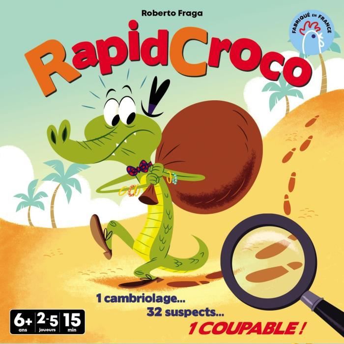 RapidCroco - Asmodee - Investigation game - 32 Suspect 1 guilty