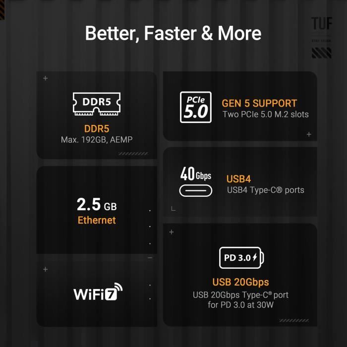 Motherboard - ASUS - TUF GAMING X870-PLUS WIFI