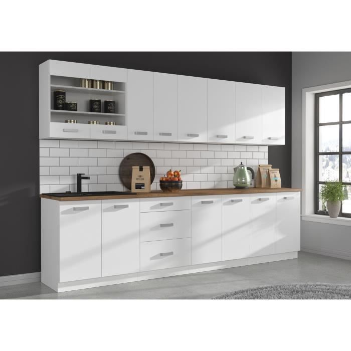 ATLAS Base unit with 4 drawers - White decor - L40cm - Sold without worktop