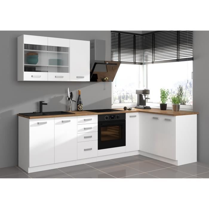 ATLAS Tall unit with 1 door - White decor - L 40cm