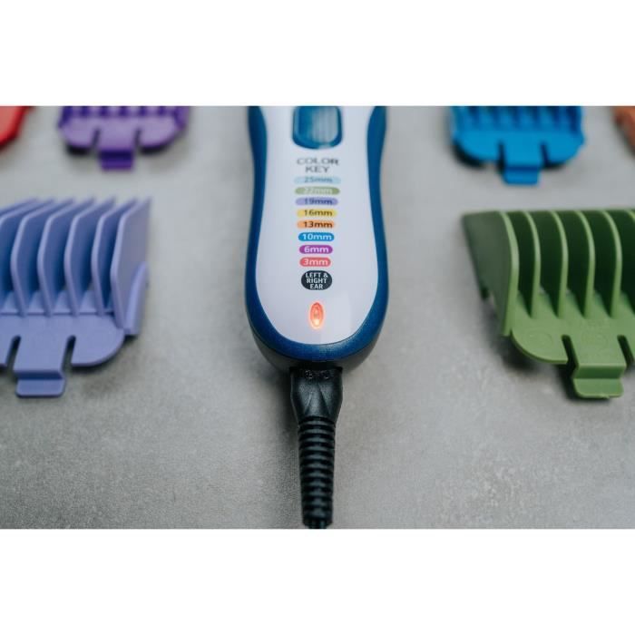 Hair clipper - WAHL - COLOR PRO CORDLESS - 3.5 W - 8 combs - Autonomy: 60 min - Blue / Grey