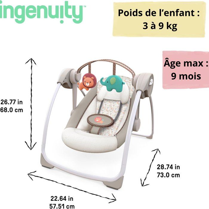 INGENUITY Compact Swing Cozy Kingdom 