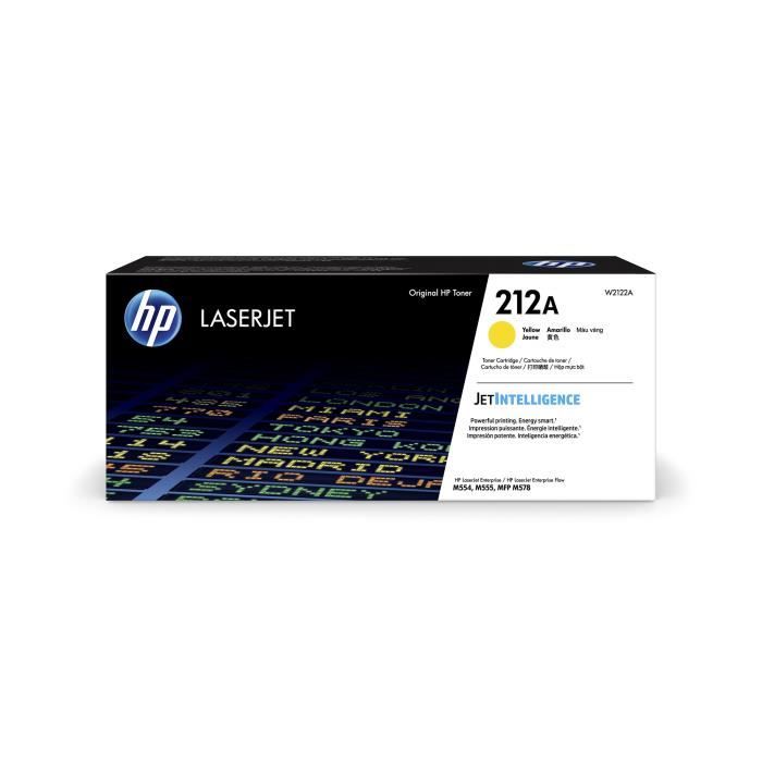 HP 212A Yellow Original Toner Cartridge (W2122A) for HP Color LaserJet Enterprise M555 / M554 / M578