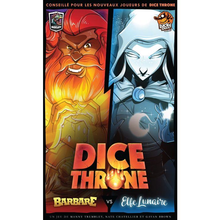Dice Throne Saison 1  Barbare vs Elfe Lunaire, jeu de dés stratégique, 26 joueurs, des 8 ans