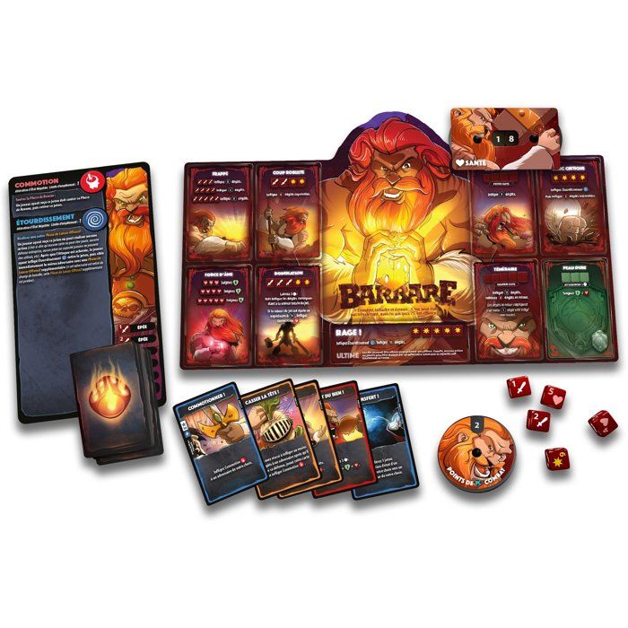 Dice Throne Saison 1  Barbare vs Elfe Lunaire, jeu de dés stratégique, 26 joueurs, des 8 ans