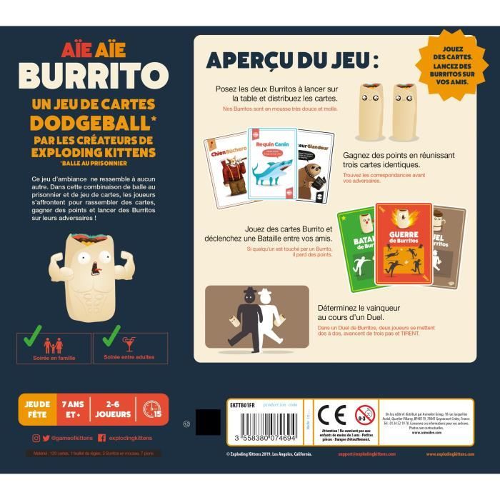 ASMODEE - AIE AIE BURRITO - Age: 7+ - Number of players: 2-6