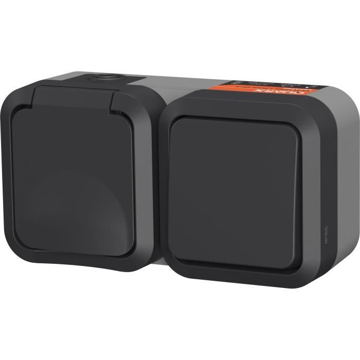 Double socket - QUARX - Aqua Pro - Outdoor, vertical, IP55, 250V, 16A