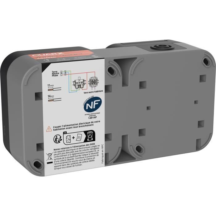 Double socket - QUARX - Aqua Pro - Outdoor, vertical, IP55, 250V, 16A