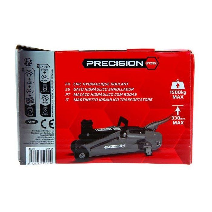 PRECISION-STEEL 1.5T hydraulic rolling jack