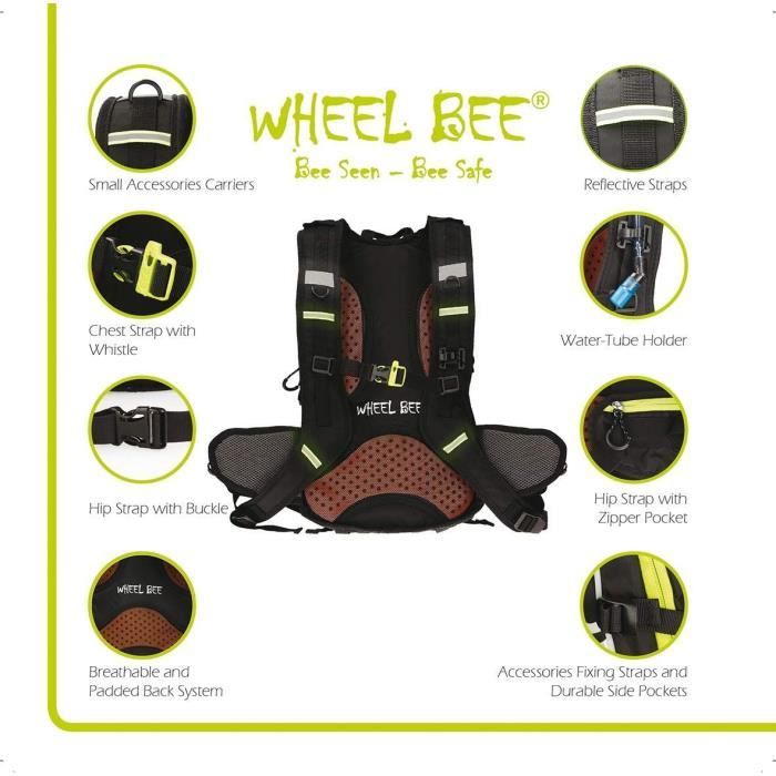 Backpack - Bike - SCHILDKRÖT - LED + USB port + Headphone output included