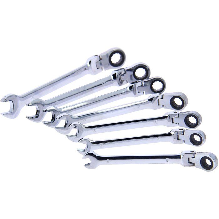 7 Ratchet combination wrenches - PRECISION STEEL