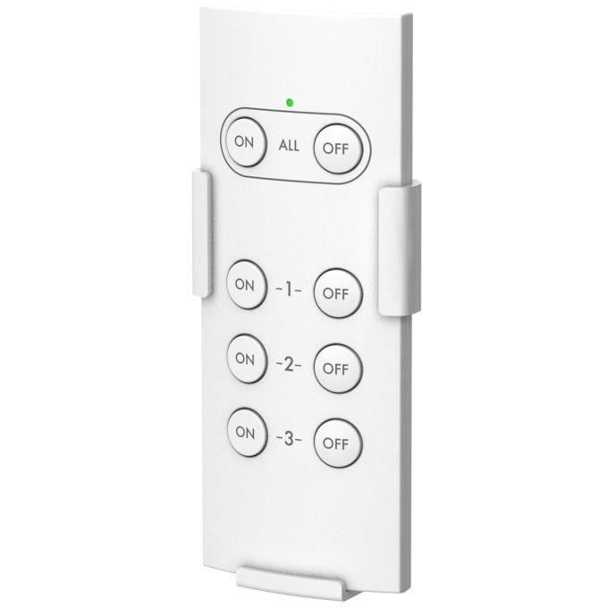 Pack of 2 remote-controlled sockets for outdoor use + remote control - GAO - 230 V - Black