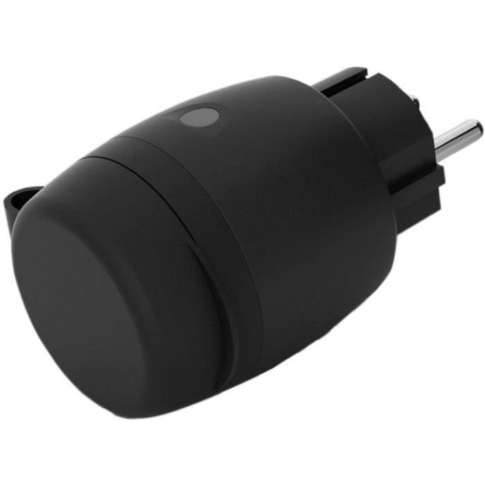 Pack of 2 remote-controlled sockets for outdoor use + remote control - GAO - 230 V - Black