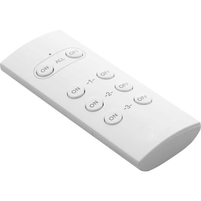 Pack of 2 remote-controlled sockets for outdoor use + remote control - GAO - 230 V - Black
