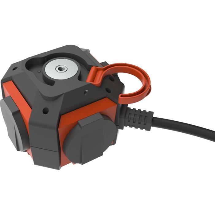 Power Globe - QUARX - IP44 - 4 sockets, switch, 3m cable