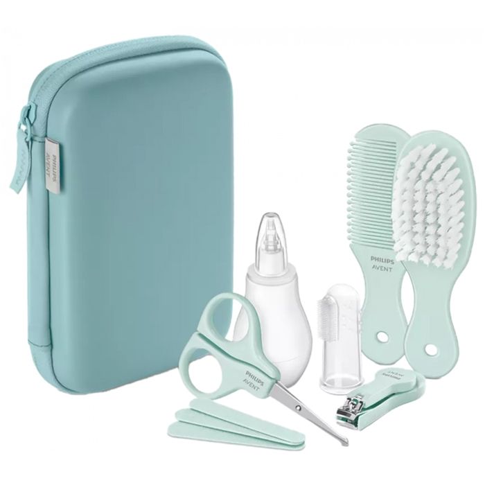 Philips Avent Baby Care Kit, Nail Clippers, Scissors, 3 Files, Comb, Hairbrush, Nasal Aspirator and Toothbrush