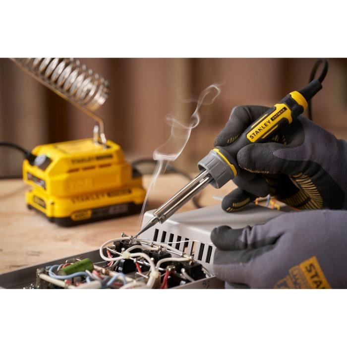 Soldering iron - 18V - 204°C to 484°C - V20 range - STANLEY FATMAX, SFMCE040B-XJ