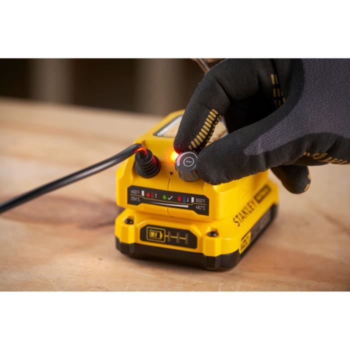 Soldering iron - 18V - 204°C to 484°C - V20 range - STANLEY FATMAX, SFMCE040B-XJ