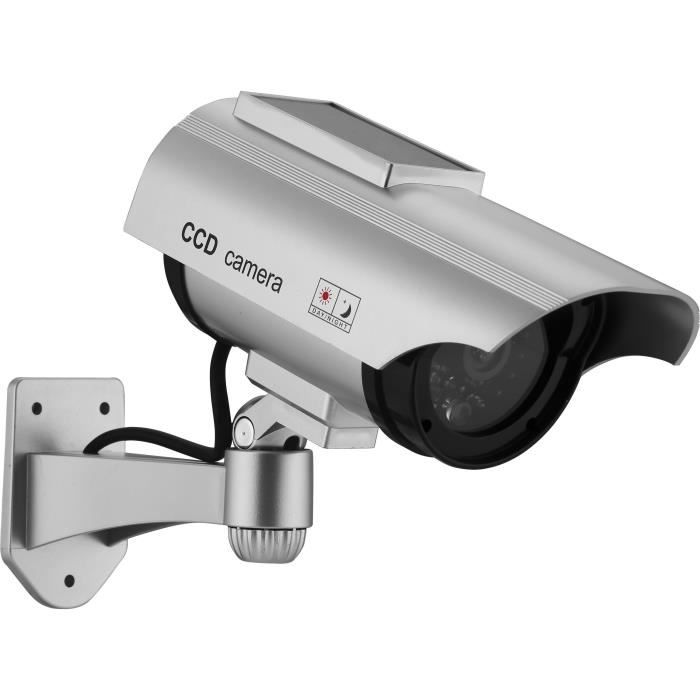 Solar Dummy Camera - LINK2HOME - Red Flash, Rechargeable Batteries, Durable ABS