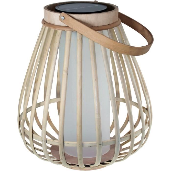 Bamboo solar lamp - Marta - Beige