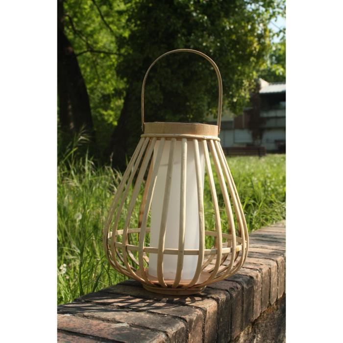 Bamboo solar lamp - Marta - Beige