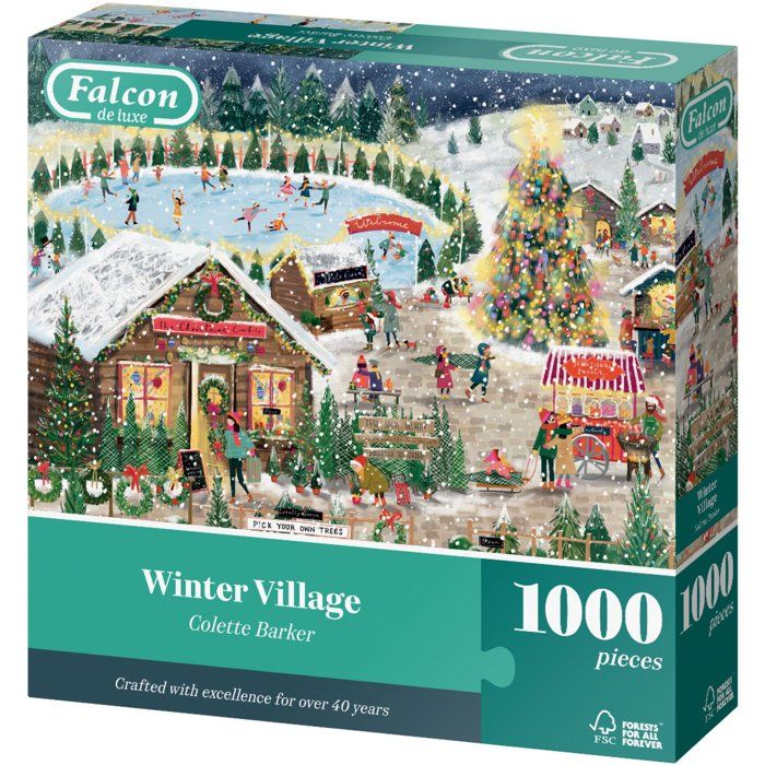 Puzzle - JUMBO - FALCON - Winter village - 1000 pieces - Des 12 ans
