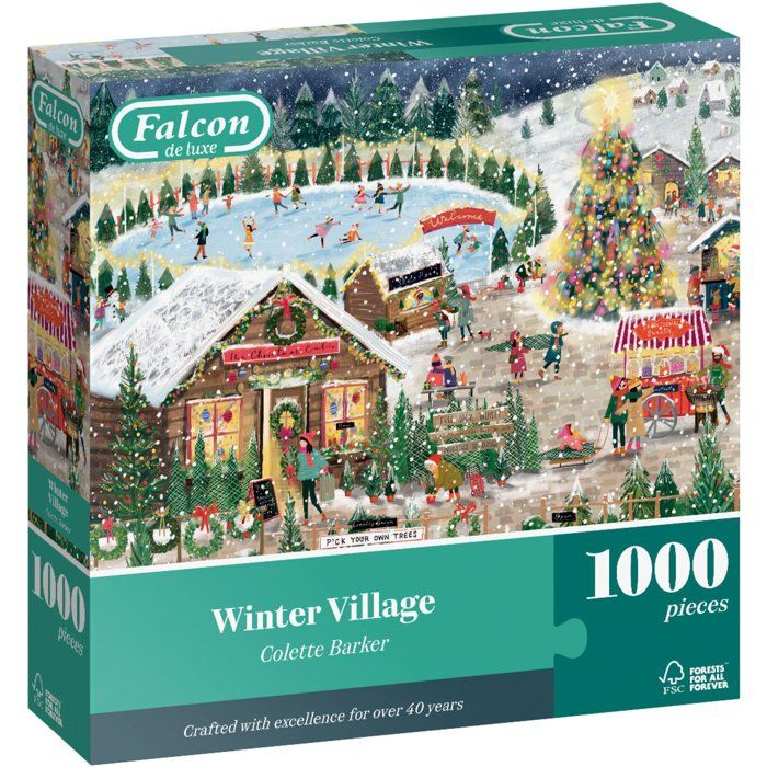 Puzzle - JUMBO - FALCON - Winter village - 1000 pieces - Des 12 ans