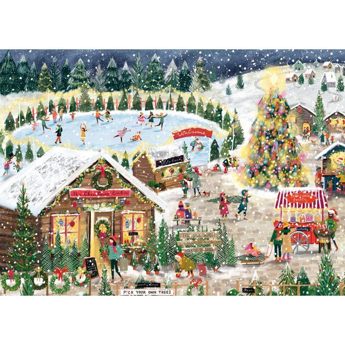 Puzzle - JUMBO - FALCON - Winter village - 1000 pieces - Des 12 ans