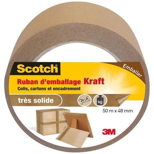 3M Kraft Packaging Adhesive Tape - 50mx48mm