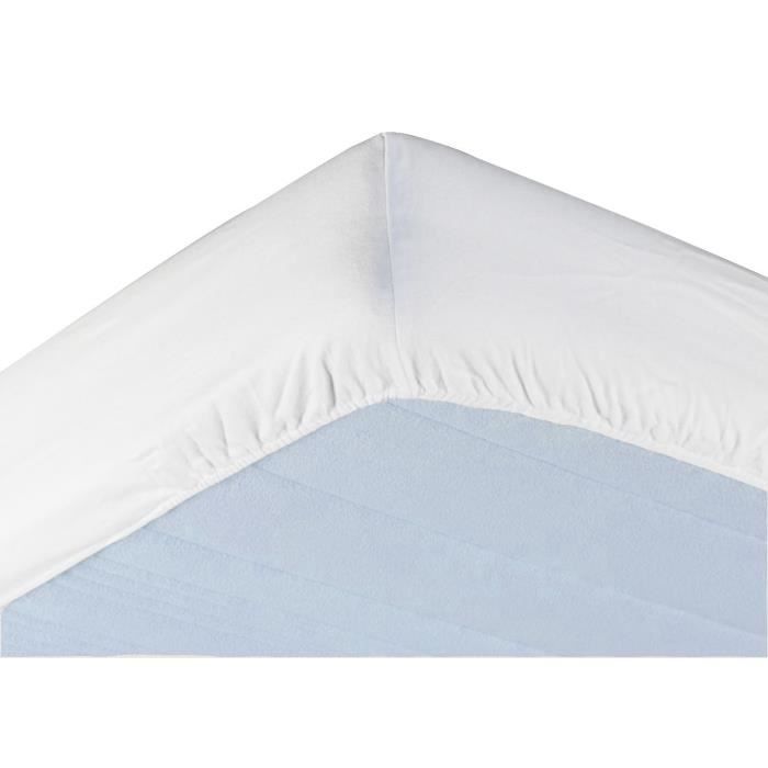 Alese Shape Waterproof Cover Transalese 100% Cotton Sponge - 120 x 190 cm - White