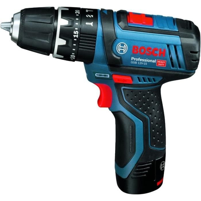 Drill with percussion GSB 12V-15 2x2.0Ah Gal 12v-20 Bosch Bosch Bag