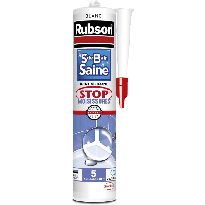 Sanitary Sealant - RUBSON - 2690812 - Healthy Bathroom - Stop Mold - White - 280ml